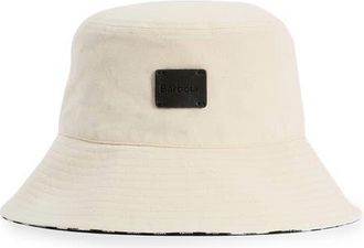Barbour Selena Cotton Twill Bucket Hat in Ecru at Nordstrom, Size Medium