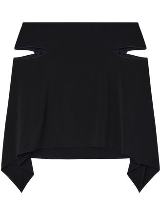 Courrèges cut-out draped miniskirt - Black
