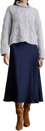 Tanya Taylor Opaline Turtleneck Sweater In Grey Sky