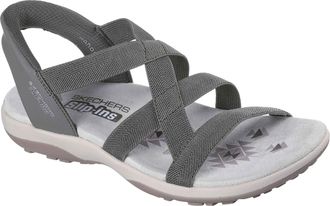 Skechers Reggae Slim Stretch Flex Textile Womens Olive Sandals - Size UK 4