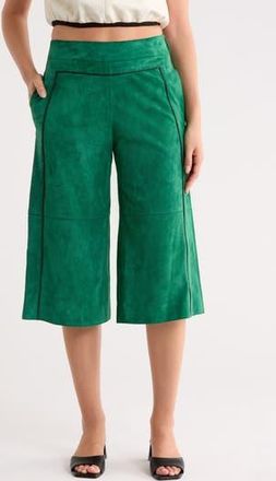 Longchamp Suede Bermuda Shorts in Green at Nordstrom Rack, Size 4 Us / 36 Fr