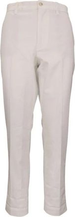 Ralph Lauren Cropped Flat Pant - Dames - Vrijetijds broeken - Wit - L - Katoen - Broeken