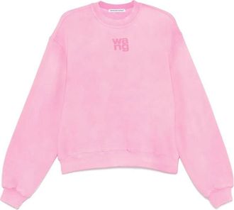 Alexander Wang Puff Logo Sweatshirt In Structured Terry Clothing