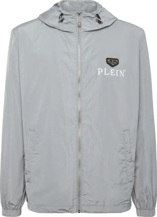 Philipp Plein Nylon Windbreaker - Heren - Zomerjassen - Grijs - 4XL - Nylon - Jassen