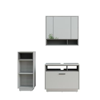 Vicco Conjunto De Muebles De Ba&ntilde;o Beatrice, Gris/antracita, Conjunto 2