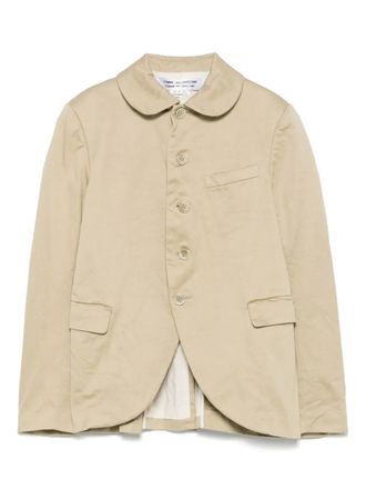 Comme Des Gar&ccedil;ons cotton blazer - women - Cotton/Cotton - M - Neutrals