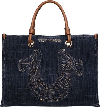 True Religion Andi Horseshoe Appliqu&eacute; Denim Tote