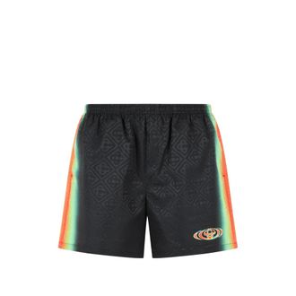 Casablanca Monogram Tonal-pattern Swimming Shorts
