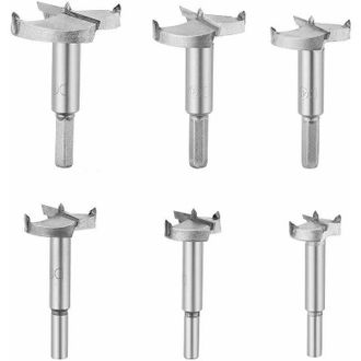OEM Juego De 6 Brocas De Carburo De Tungsteno Para Carpinter&iacute;a, Con Di&aacute;metros De 30/35/40/45/50/60 Mm, Para Taladrar Y Ensamblar Puertas Batientes, Madera