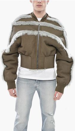 Rick Owens PORTERVILLE Leather Shearling Bomber size 50