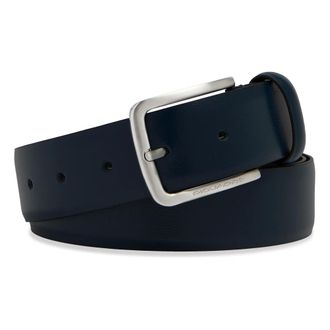 Piquadro Accessoires, Heren, Blauw, ONE Size, Leer, Riem van volnerfleer met gesp