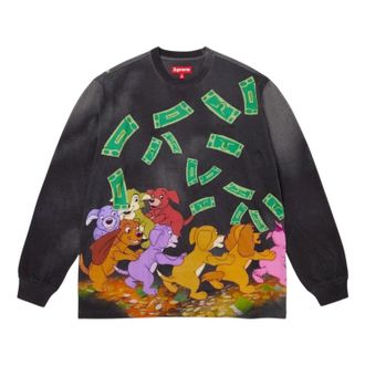 SUPREME All Dogs Go To Heaven Long-Sleeve T-Shirt Night FW25KN99-NIGHT