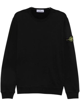 Stone Island Crewneck Sweatshirt with Distinctive Patch Logo