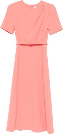 Carolina Herrera Draped Belted Midi Dress