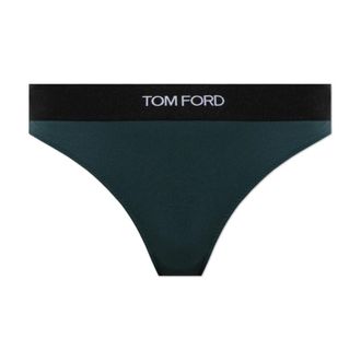 Tom Ford Modal Signature Thong - Dames - Onderbroek - Groen - XS - Ondergoed
