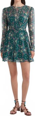 Saloni Blythe Dress In Opaline Vert