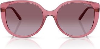 Vogue Eyewear 55mm Polarized Gradient Butterfly Sunglasses in Purple at Nordstrom