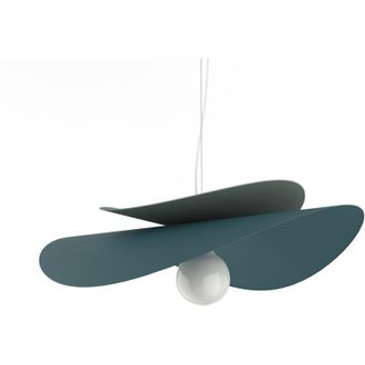 Lumicom Reflex Sospensione, 1X E27, max 42W, metallo, blu/verde, D.60cm - Lumicom