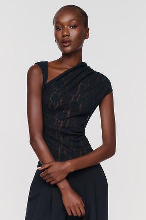 Esth&eacute; Asymmetrical Lace Top