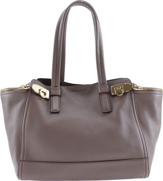 Ferragamo Leather Pouch Tote Bag (Pre-Owned)