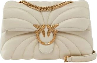 Pinko Love Puff Mini - Dames - Schoudertassen - Wit - ONE Size - Leer - Tassen