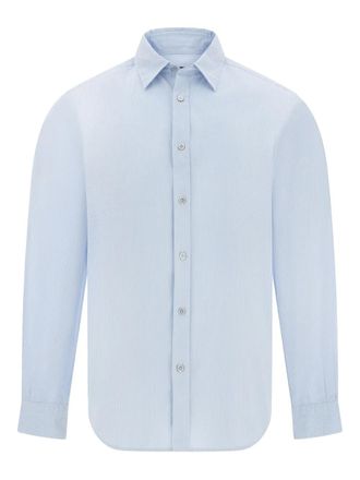 Boggi Milano striped poplin shirt - men - Fabric - M - Blue