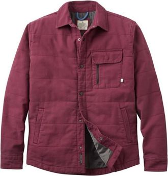 Passenger Taranaki Canvas Quilted Overshirt Hemd f&uuml;r Herren | rot