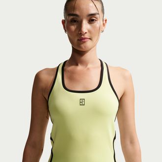 Nike Womens Advantage Dri-FIT Tennis Tank Top in Yellow | II3606-736