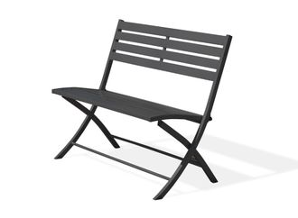 DCB Garden Banco de jard&iacute;n plegable de aluminio