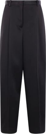 Jil Sander Broek met riemlussen - Zwart