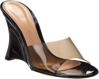 Gianvito Rossi Futura 95 Vinyl & Leather Wedge Sandal