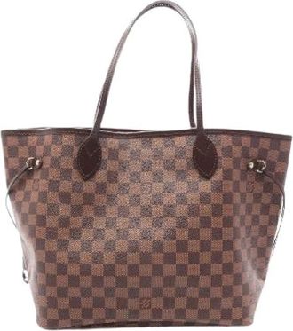 Louis Vuitton Pre-owned Neverfull MM Damier Tote Bag - Dames - Vintage Shopper - Bruin - ONE Size - Leer - Vintage