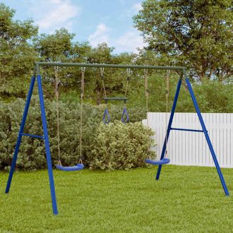 vidaXL Juego De Columpios De Exterior Con Columpios Y Trapecio Vidaxl