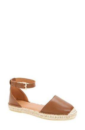 Bruno Magli Sabella Espadrille Sandal in Cognac Pebbled at Nordstrom Rack, Size 7