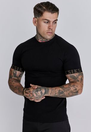 Siksilk Camiseta T&eacute;cnica Negra para Hombre M