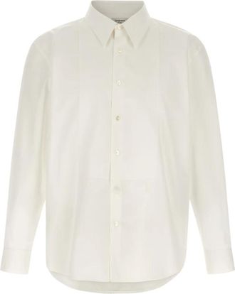 Saint Laurent Plastron Overhemd - Heren - Zakelijke Overhemden - Wit - L - Katoen - Overhemden