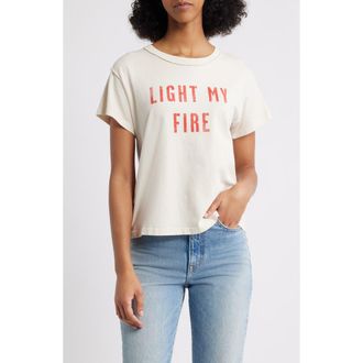 Daydreamer The Doors Light My Fire Cotton Graphic T-Shirt in Dirty White at Nordstrom, Size X-Large