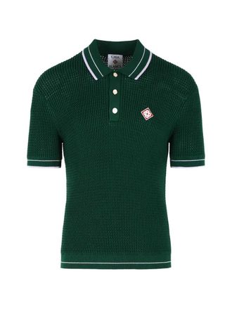 Casablanca Polo Shirt With Buttons And Logo Appliqu&eacute;