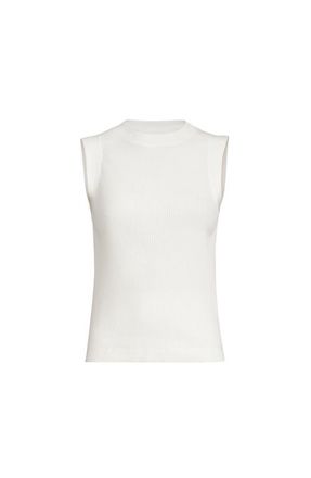 Brunello Cucinelli Ribbed jersey top in Ivory at Nordstrom, Size Xx-Small Eu