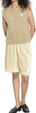American Vintage Womens Knit East Cardigan In Melange Sand