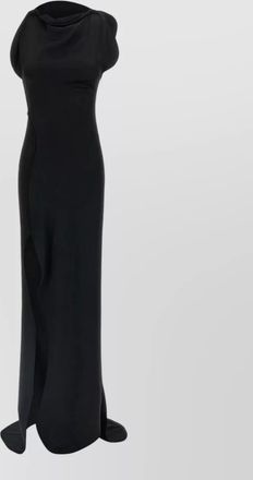 Victoria Beckham carla draped neckline sleeveless floor length gown
