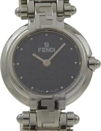 Fendi Pre-owned Watches, female, Black, Size: ONE SIZE Pre-owned Orologi Stainless Steel Watch 750L