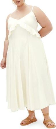 City Chic Clara Maxi Dress in Butter at Nordstrom Rack, Size 14W
