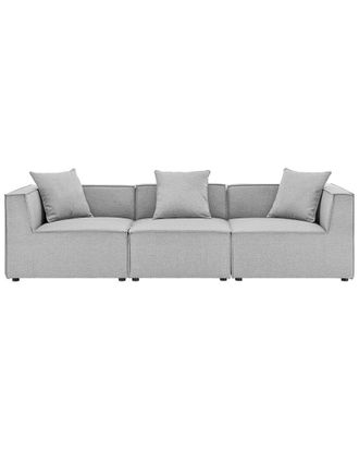 ModWay Saybrook Outdoor Patio Upholstered 3-Piece Sectional Sofa
