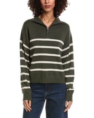 Splendid Georgie Stripe 1/4-Zip Sweater
