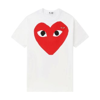 Comme Des Gar&ccedil;ons Logo Print Crew Neck T-shirt - male - Comme des Gar&ccedil;ons - T-Shirts - White - 2XL - Tops