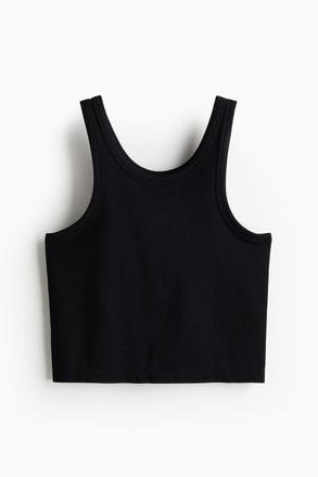 H&M Seamless Crop-Sporttop aus DryMove - Schwarz