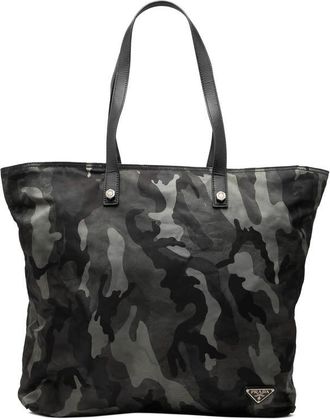 Prada Pre-owned Prada Tessuto Camouflage Tote Unisex TOBD3UF2DGG2J4Y8