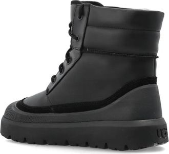 UGG Mens Australia Boots Black Leather Rubber