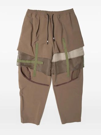 Yoshiokubo Broek met gelaagd vlak - Bruin